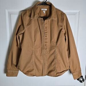 Madewell Tan Button-Up Blouse